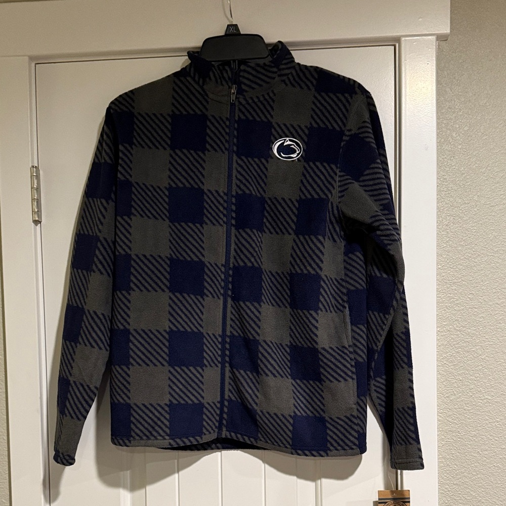 Rivalry Threads Gray and Navy Penn State Fleece Jacket